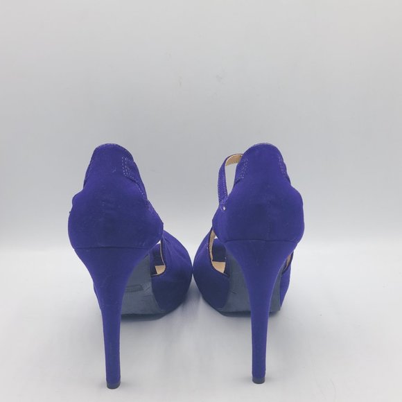 GUESS "WGZandra" T-Strap High Heels Platform Peep Toe Shoes - Picture 4 of 7